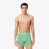 Lacoste Men's 3-pack Cotton Boxer Briefs - Xl In Green