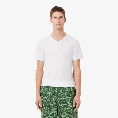 LACOSTE MEN'S 3-PACK COTTON LOUNGE T-SHIRTS - XL