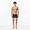 Lacoste Men's 3-pack Crocodile Print Trunks - Xs In Black