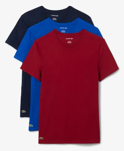 Lacoste Men's 3-pack Slim Fit Undershirts - 3xl In Blue