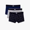 Lacoste 3-pack Trunks In Blue