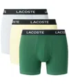 Lacoste Men's 3-pack Stretch Cotton Boxer Briefs - Xl In Multi