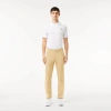 Lacoste Slim Fit Performance Golf Pants In Beige