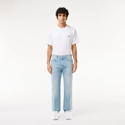 Lacoste Men's 5 Pocket Straight Cut Indigo Jeans - 7 - 32/32 In Blue