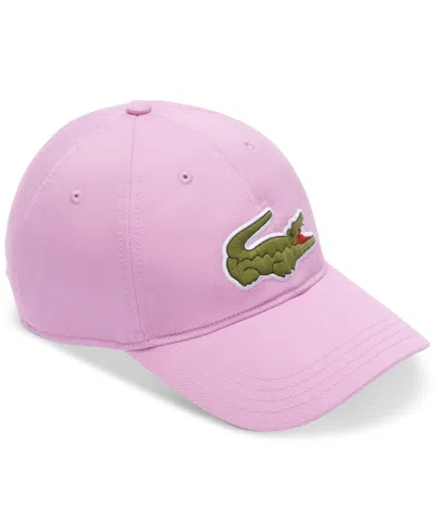 Lacoste Men's Adjustable Croc Logo Cotton Twill Baseball Cap In Ixv Gelato