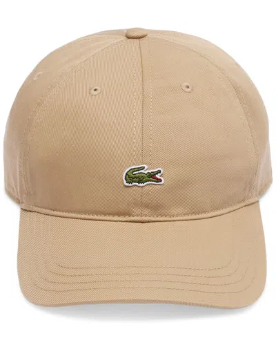 Lacoste Crocodile-embroidered Baseball Cap In Brown
