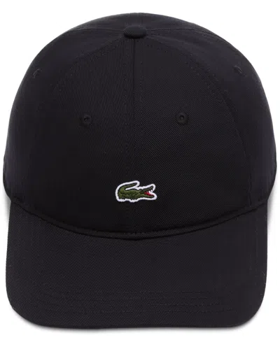 Lacoste Mens Organic Cotton Twill Cap In Black 031