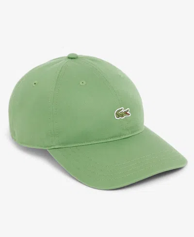 Lacoste Unisex Cotton Twill Cap - One Size In Green