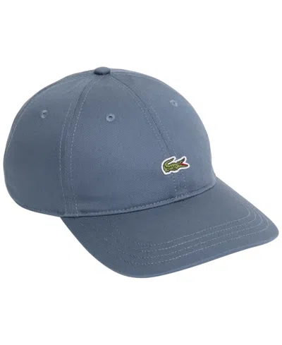 Lacoste Men's Adjustable Strap Twill Cap In Open Gray