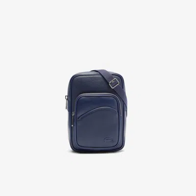Lacoste Men's Angy Grain Leather Satchel - One Size In Blue