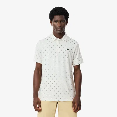 Lacoste Men's Regular Fit Uv Protect Golf Polo - Xl - 6 In White