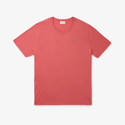 Lacoste Men's Big Fit Crew Neck Cotton Jersey T-shirt - 5xl Big In Red