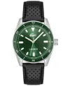 Lacoste Men's Boston Black Leather Strap Watch, 39mm In Black