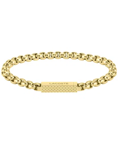 Lacoste Men's Box Chain Bracelet In Gold