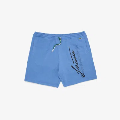 Lacoste Men's Branded Cotton Shorts - 3xl Big In Blue