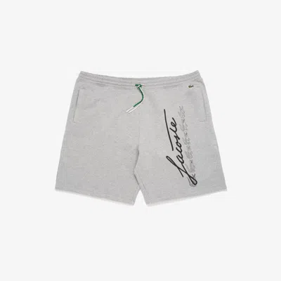 Lacoste Men's Branded Cotton Shorts - 4xl Big In Grey