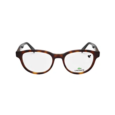 Lacoste Men's Brown Rectangular Eyeglass Frames L2921