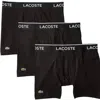 LACOSTE MEN'S CASUAL CLASSIC 3 PACK COTTON STRETCH BOXER BRIEFS