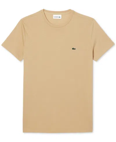 Lacoste Men's Classic Crew Neck Soft Pima Cotton T-shirt In Brown