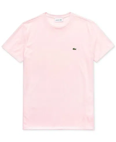Lacoste T-shirt With Round Neck And Short Sleeves In Pink