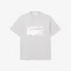 Lacoste Men's Classic Fit Cotton Print T-shirt - 3xl - 8 In Gray
