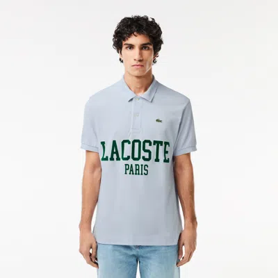 Lacoste Original L.12.12  Flocked Polo - L - 5 In Blue