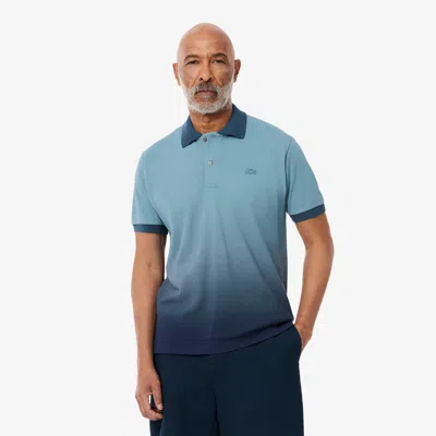 Lacoste Logo-embroidered Polo Shirt In Blue