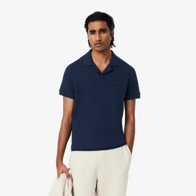 Lacoste Men's Classic Fit Open Neck Paris Polo - L - 5 In Blue