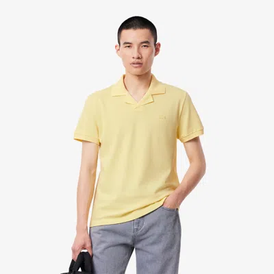 Lacoste Men's Classic Fit Open Neck Paris Polo - Xxl - 7 In Yellow