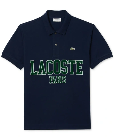 Lacoste Men's Classic-fit Short Sleeve Logo Polo Shirt In Navy