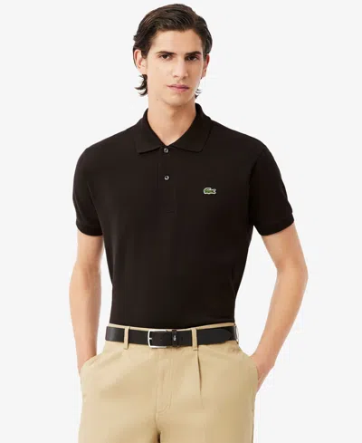 Lacoste Men's Classic Fit Short Sleeve Polo Shirt In Black