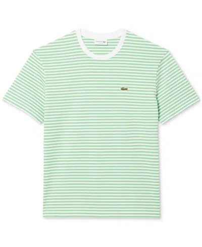 Lacoste Men's Classic-fit Striped T-shirt In Qbe - White,liamone