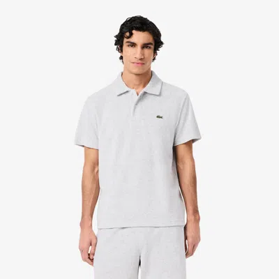 Lacoste Men's Classic Fit Terry Polo - M - 4 In Gray