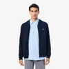 Lacoste Collar Ribbed Cuffs Jacket In Blue