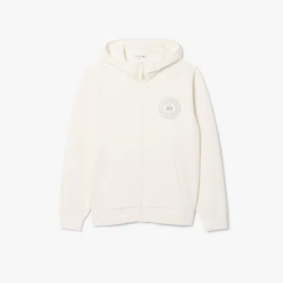 Lacoste Men's Classic Fit Zip-up Piqué Sweatshirt - 3xl - 8 In White