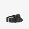 LACOSTE MEN'S COATED CANVAS MONOGRAM BELT - 43 IN