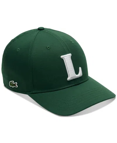 Lacoste Men's Contrast Logo Twill Baseball Cap In Green