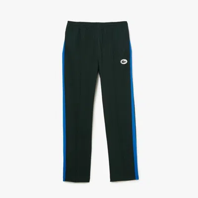 Lacoste Men's Contrast Side Band Trackpants In Green In Black