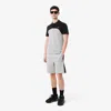 Lacoste Men's Cotton Fleece Colorblock Shorts - S - 3 In Gray
