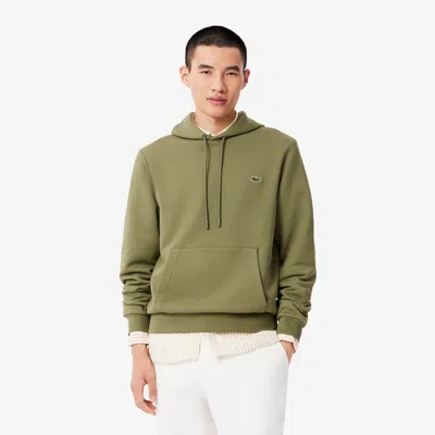 Lacoste Men's Cotton Fleece Hoodie - Xl - 6 In Green