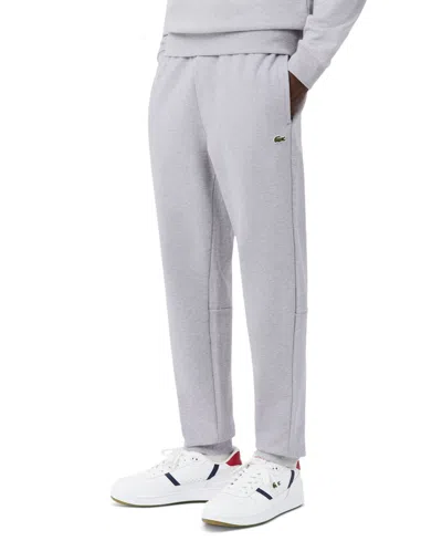 Lacoste Men's Cotton Fleece Tapered-fit Sweatpants In Silver