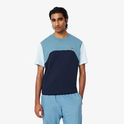Lacoste Men's Cotton Jersey Colorblock T-shirt - 3xl - 8 In Blue