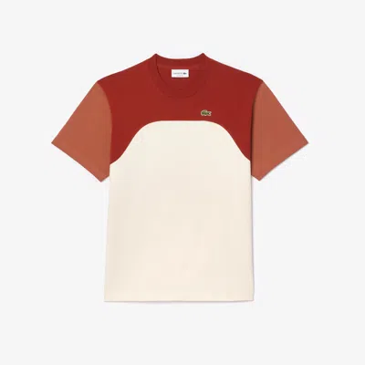 Lacoste Men's Cotton Jersey Colorblock T-shirt - S - 3 In White