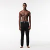 Lacoste Men's Cotton Jersey Pajama Pants - Xxl In Black