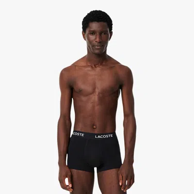 Lacoste Men's Cotton Jersey Trunks 5-pack In Black