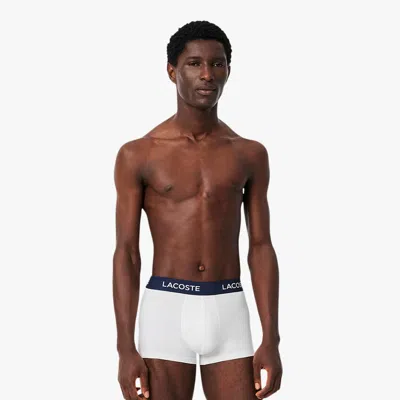 Lacoste Men's Cotton Jersey Trunks 5-pack In White