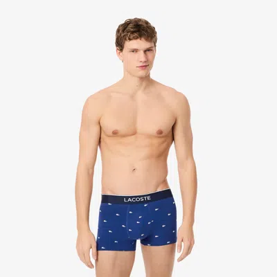 Lacoste Men's Cotton Jersey Trunks In Blue