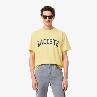 Lacoste Men's Cotton T-shirt - M - 4 In Yellow