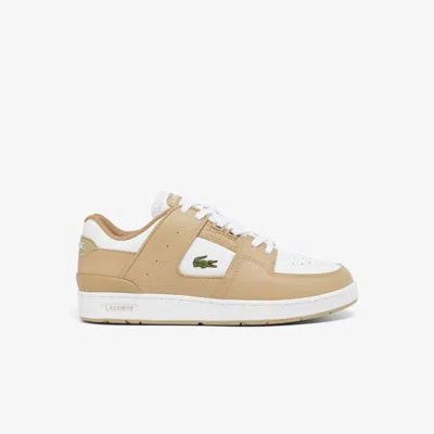 Lacoste Men's Court Cage Leather Sneakers - 9 In Beige