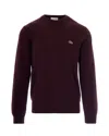 Lacoste Embroidered Loopback Cotton Sweatshirt In Oxalis